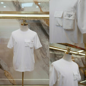 Áo Phông Nam Prada Logo Cotton T-Shirts (P-127)