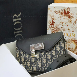 Túi Đeo Chéo Nam Dior Pouch With Strap CD Diamond Canvas (TC-9)